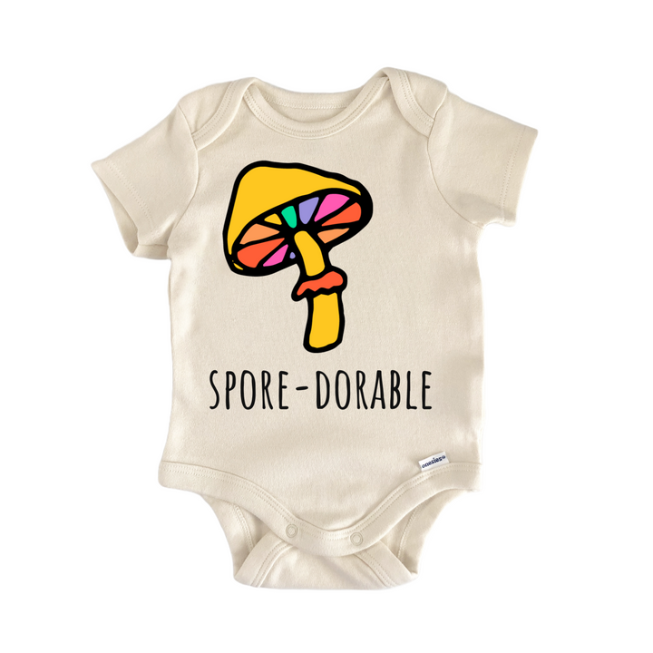 Mushroom Spore Hippie Groovy 70s Infant Gift Baby Onesie®