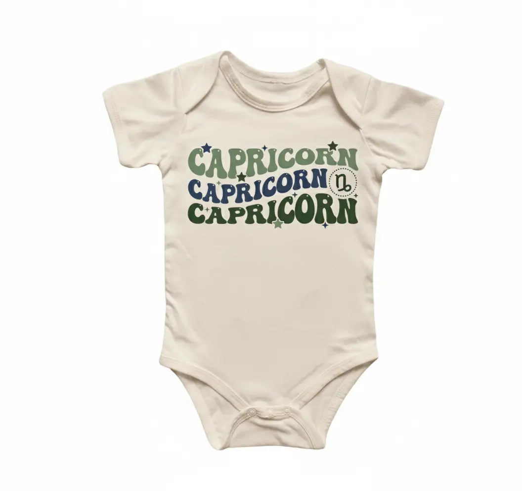 Capricorn Zodiac - Baby Boy Girl Clothes Infant Bodysuit Funny Cute Newborn  Funny Cute Onesie® | North Fork Forager LLC