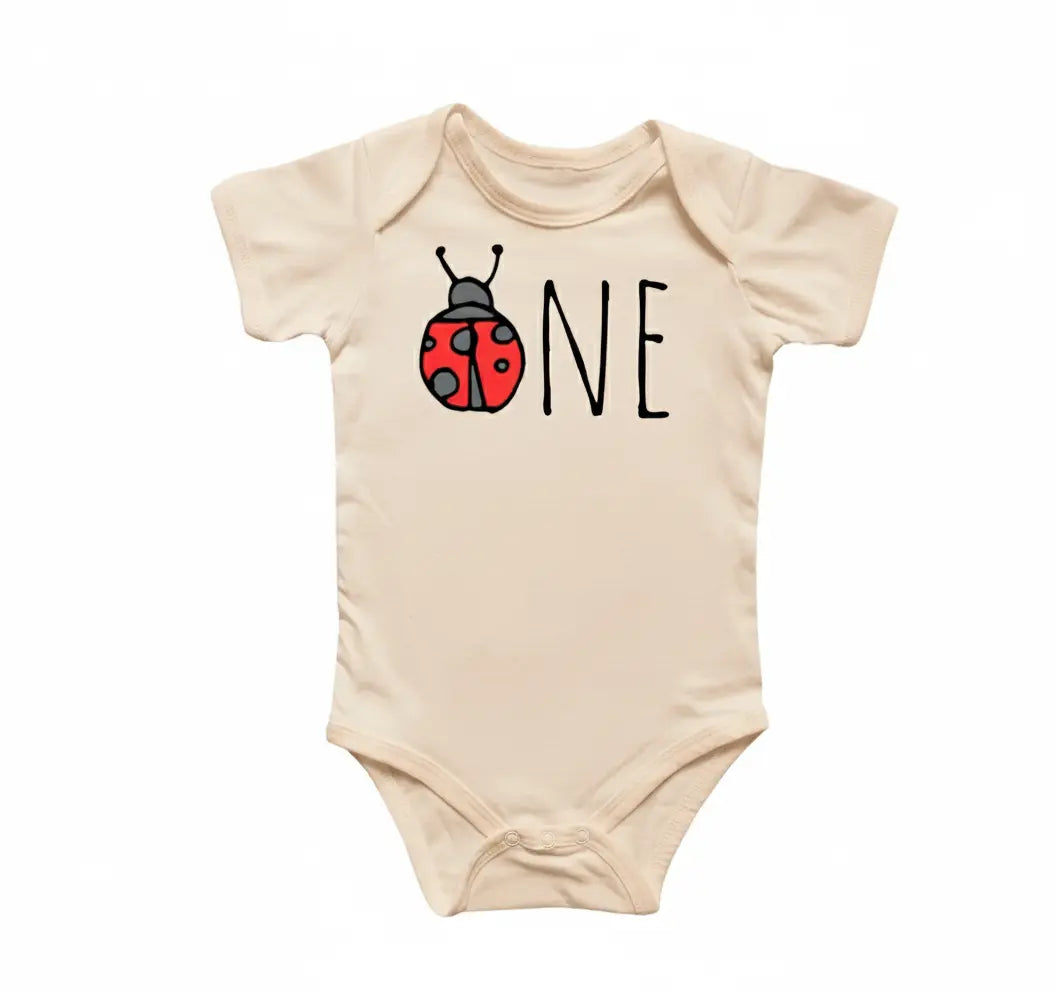 Lady Bug One Birthday - Baby Boy Girl Clothes Infant Bodysuit Funny Cute Newborn  Funny Cute Onesie® | North Fork Forager LLC
