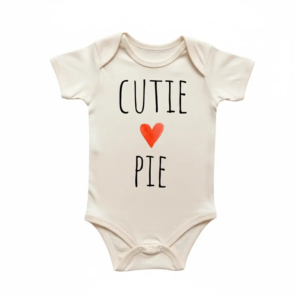 Cutie Pie Heart - Baby Boy Girl Clothes Infant Bodysuit Funny Cute Newborn  Funny Cute Onesie® | North Fork Forager LLC