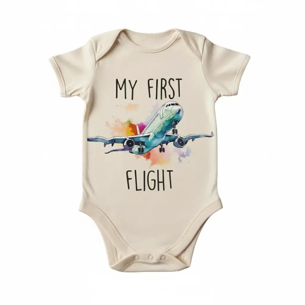 Travel Airplane First - Baby Boy Girl Clothes Infant Onesie® Funny Cute Newborn GS1  Funny Cute Onesie® | North Fork Forager LLC