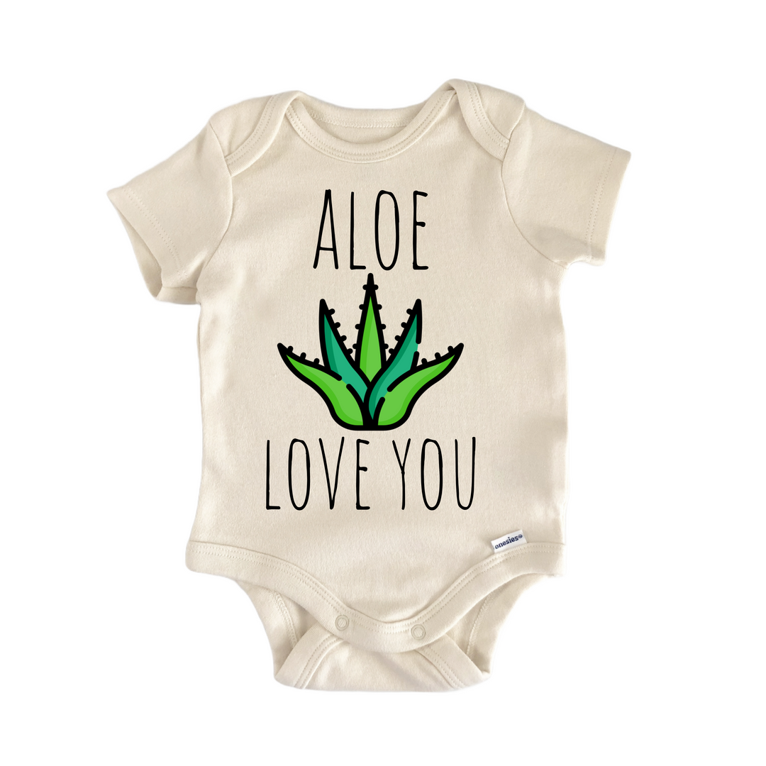 Aloe Vera Succulent Plant - Baby Bodysuit  Funny Cute Onesie® | North Fork Forager LLC