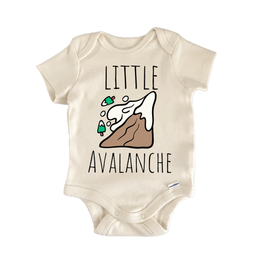 Avalanche Snowboarding Skiing - Baby Bodysuit  Funny Cute Onesie® | North Fork Forager LLC
