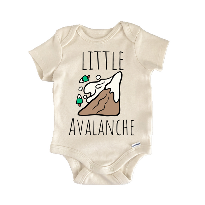 Avalanche Snowboarding Skiing - Baby Bodysuit  Funny Cute Onesie® | North Fork Forager LLC