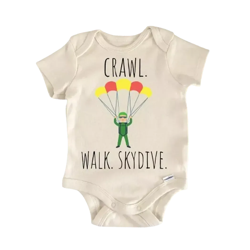 Skydive Skydiving Parachute - Baby Boy Girl Clothes Infant Onesie® Funny Cute Newborn GS1  Funny Cute Onesie® | North Fork Forager LLC