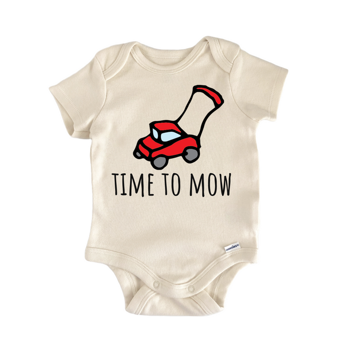 Time To Mow Lawnmower Baby Gift Baby Onesie®