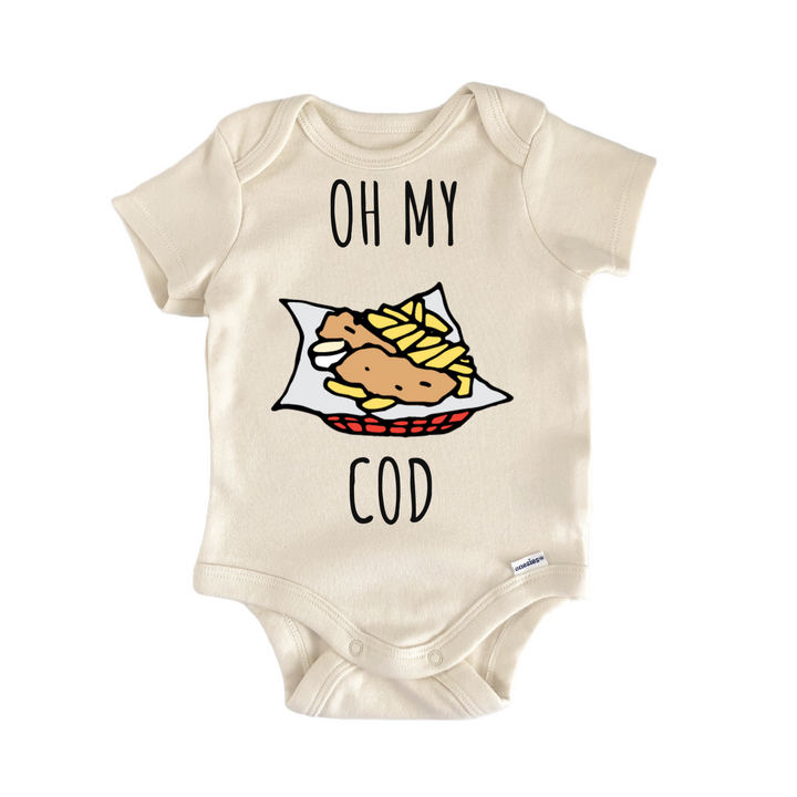 Fish And Chips England Cod Seafood Baby Gift Baby Onesie®