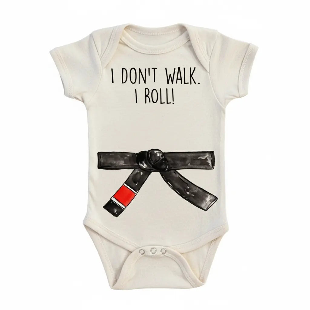 Jiu Jitsu I Roll - Baby Boy Girl Clothes Infant Onesie® Funny Cute Newborn GS1  Funny Cute Onesie® | North Fork Forager LLC