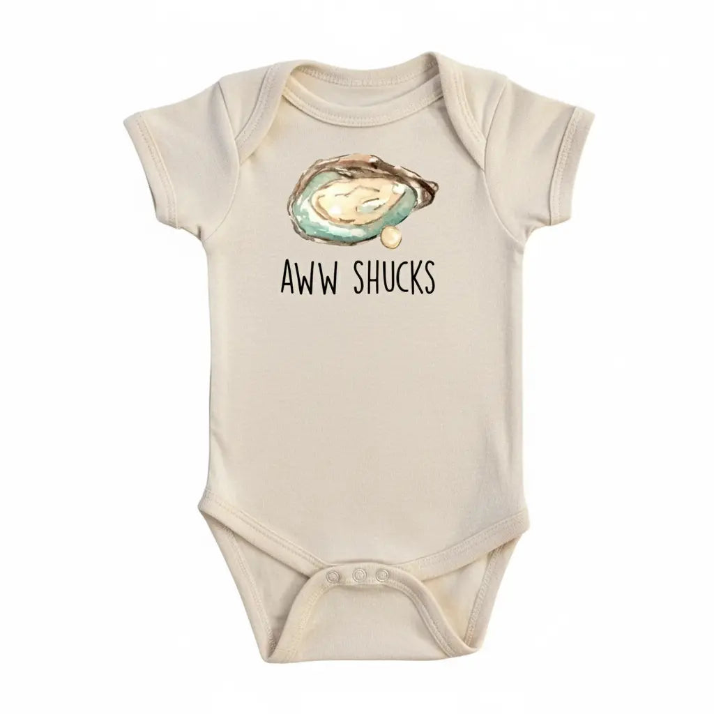 Oyster Aww - Baby Boy Girl Clothes Infant Bodysuit Funny Cute Newborn  Funny Cute Onesie® | North Fork Forager LLC