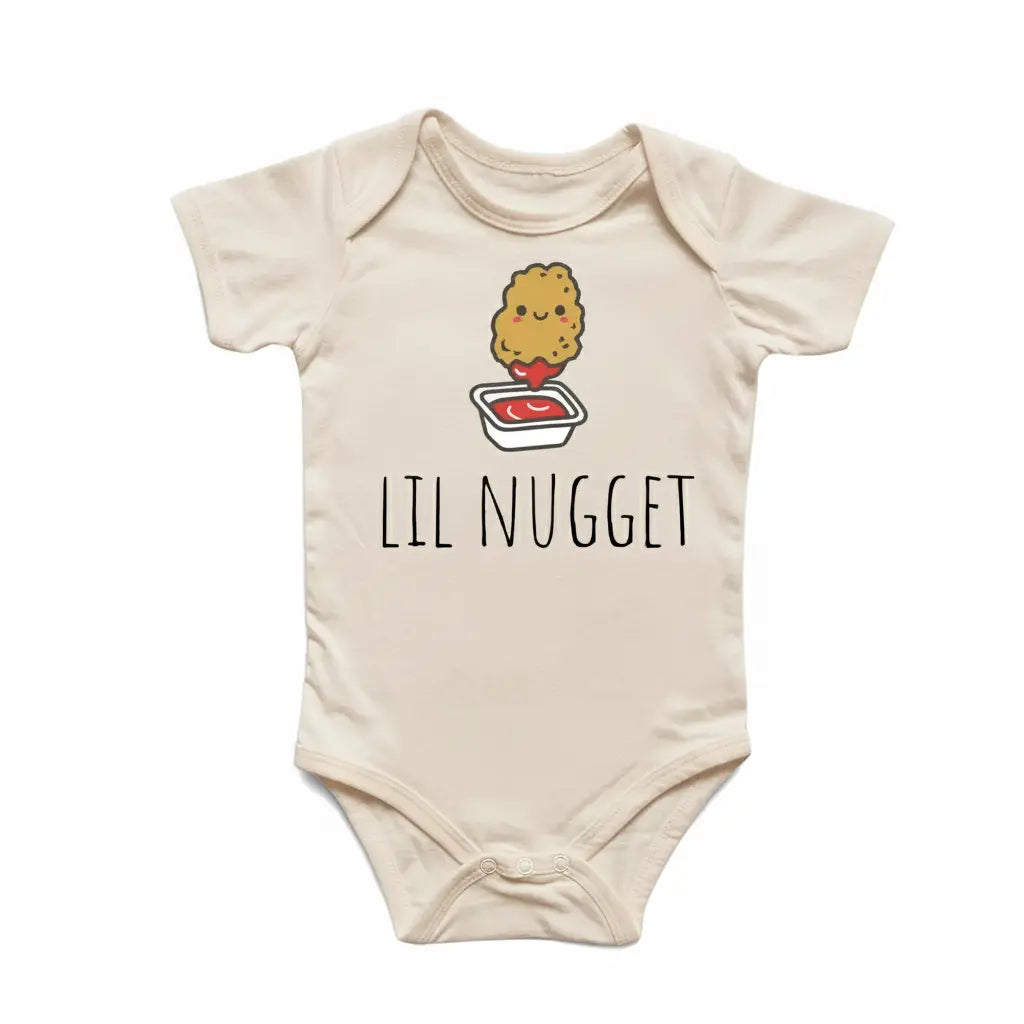 Little Nugget Chicken Fast Food - Baby Boy Girl Clothes Infant Bodysuit Funny Cute Newborn  Funny Cute Onesie® | North Fork Forager LLC