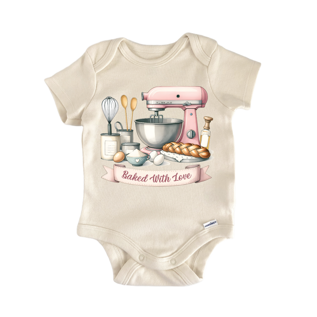 Baked With Love Mixer Baking Newborn Baby Onesie® Bodysuit