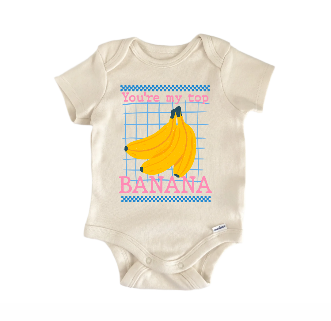 Banana Fruit Retro - Baby Bodysuit  Funny Cute Onesie® | North Fork Forager LLC