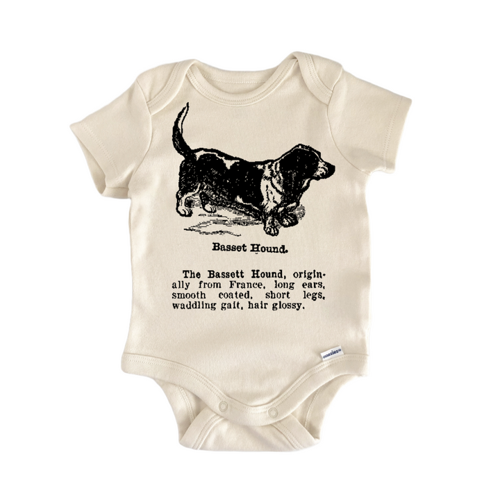 Basset Hound Dog Breed - Baby Bodysuit  Funny Cute Onesie® | North Fork Forager LLC