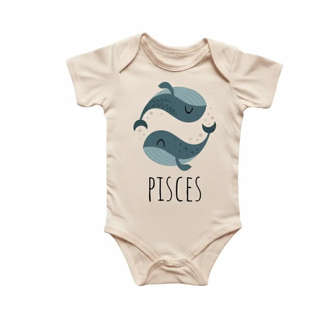 Pisces Zodiac - Baby Boy Girl Clothes Infant Bodysuit Funny Cute Newborn  Funny Cute Onesie® | North Fork Forager LLC
