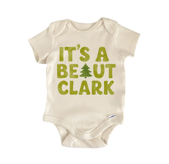 Beaut Clark Christmas Tree Movie Newborn Baby Bodysuit