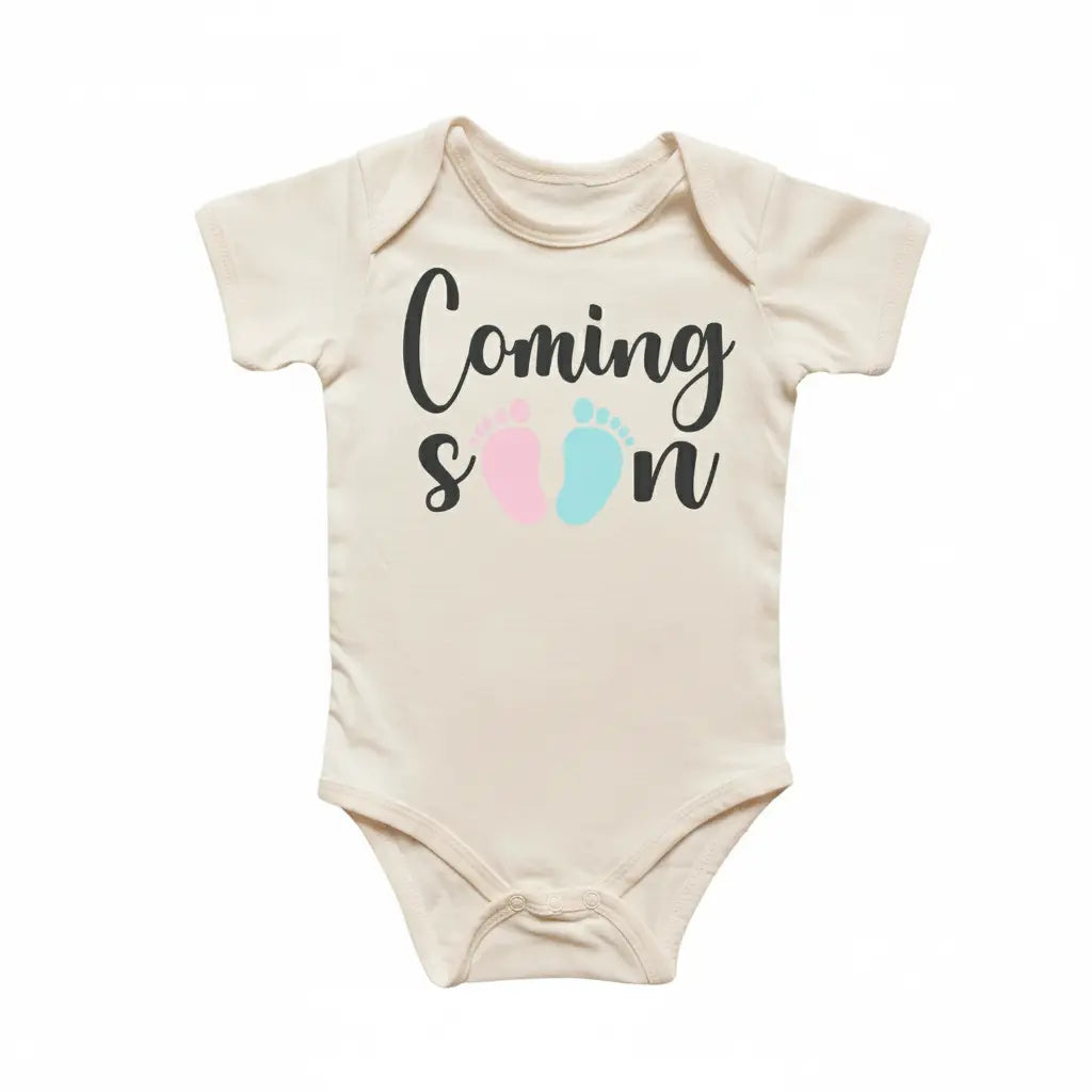 Coming Soon Pink Blue - Baby Boy Girl Clothes Infant Bodysuit Funny Cute Newborn  Funny Cute Onesie® | North Fork Forager LLC