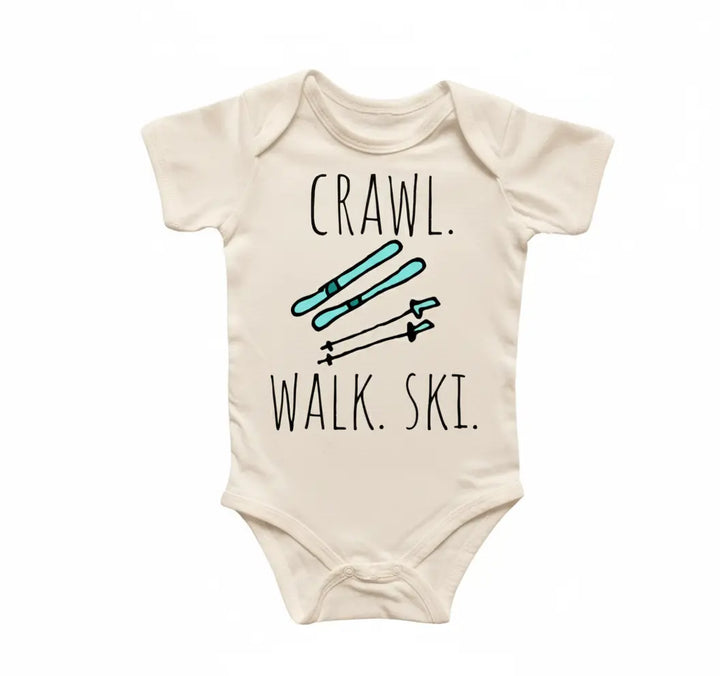 Skiing Skier  - Baby Boy Girl Clothes Infant Onesie® Funny Cute Newborn GS1  Funny Cute Onesie® | North Fork Forager LLC
