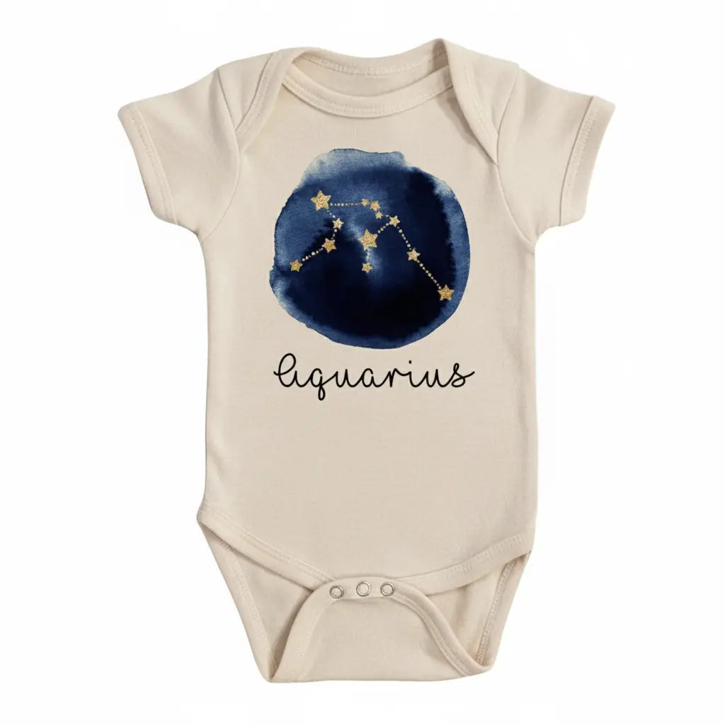 Aquarius Zodiac - Baby Boy Girl Clothes Infant Onesie® Funny Cute Newborn GS1  Funny Cute Onesie® | North Fork Forager LLC
