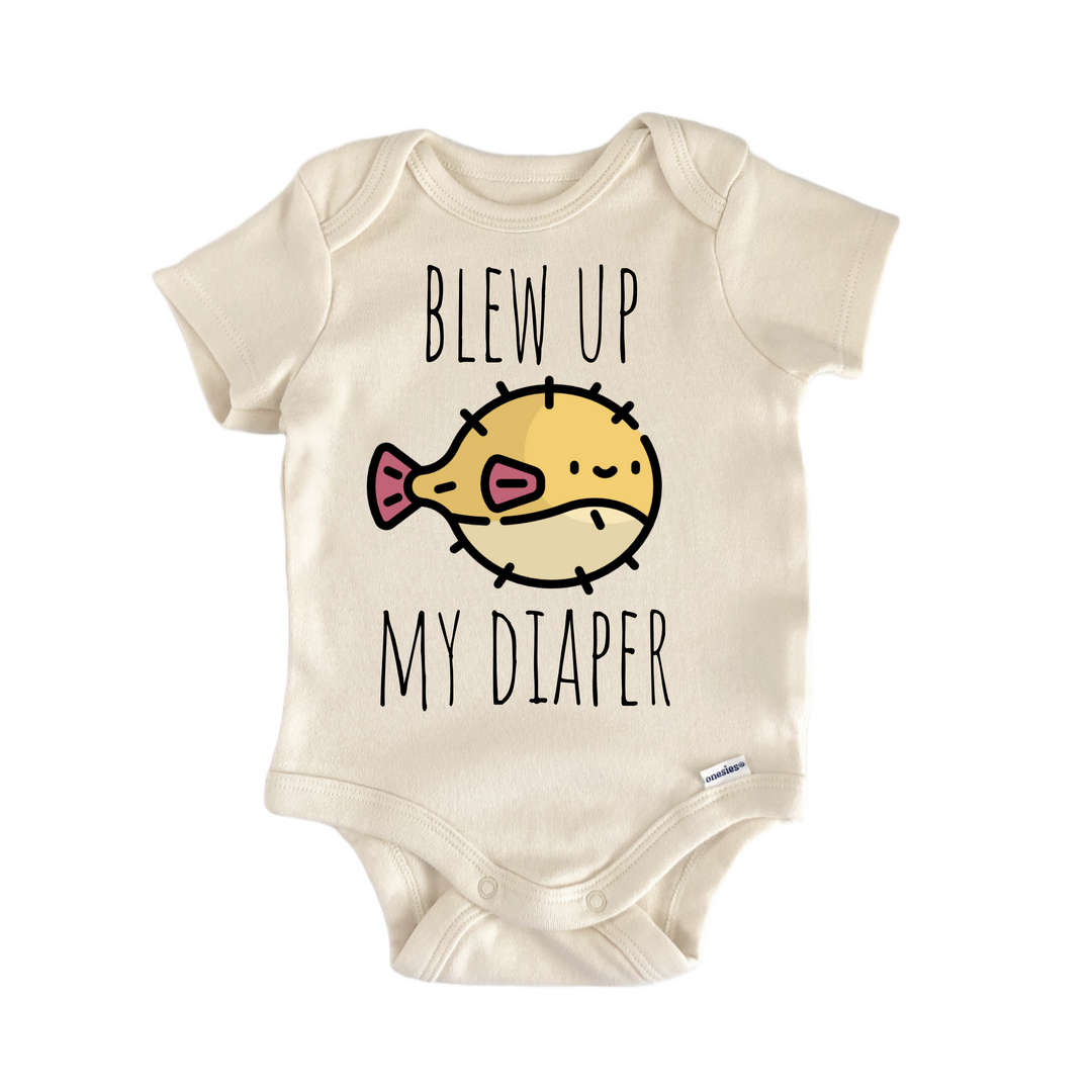 Blowfish Puffer Fish Puff - Baby Bodysuit  Funny Cute Onesie® | North Fork Forager LLC