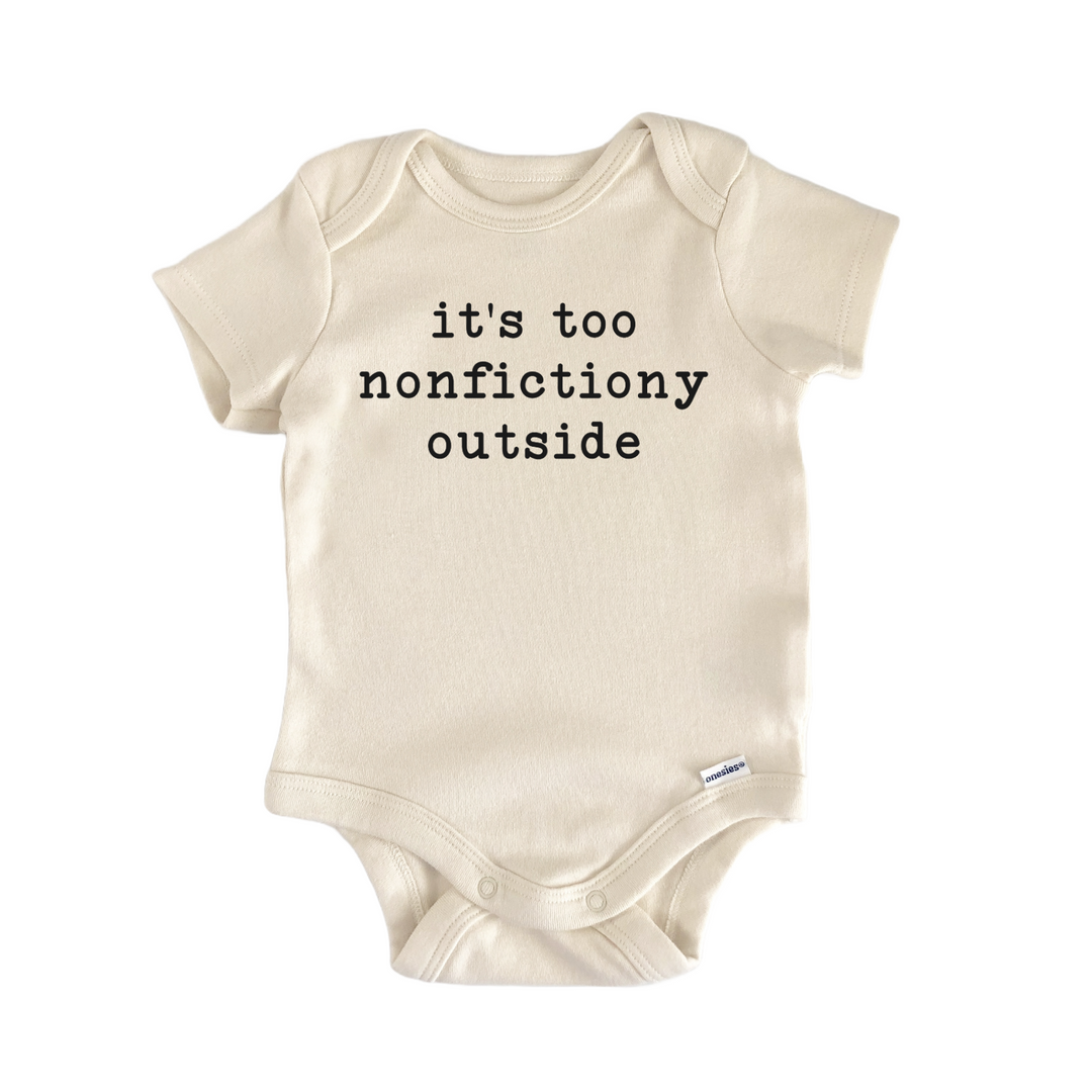 Book Introvert Nonfiction Newborn Baby Onesie® Bodysuit
