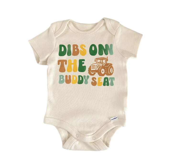 Buddy Seat Farm Tractor Newborn Baby Onesie® Bodysuit