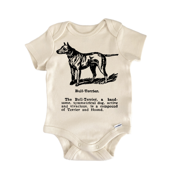 Bull Terrier Dog Pet Breed - Baby Bodysuit  Funny Cute Onesie® | North Fork Forager LLC
