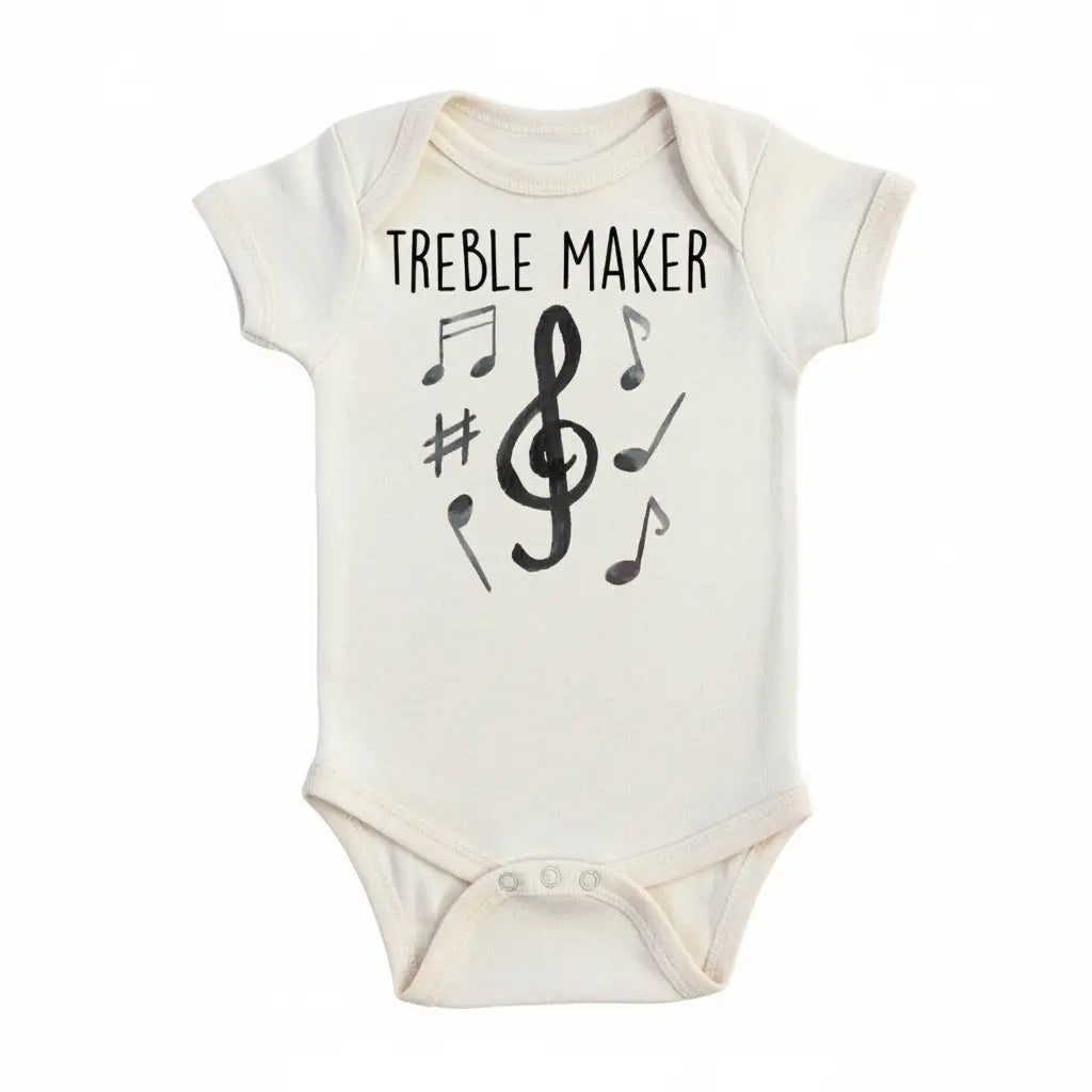 Musician Treble - Baby Boy Girl Clothes Infant Onesie® Funny Cute Newborn GS1  Funny Cute Onesie® | North Fork Forager LLC