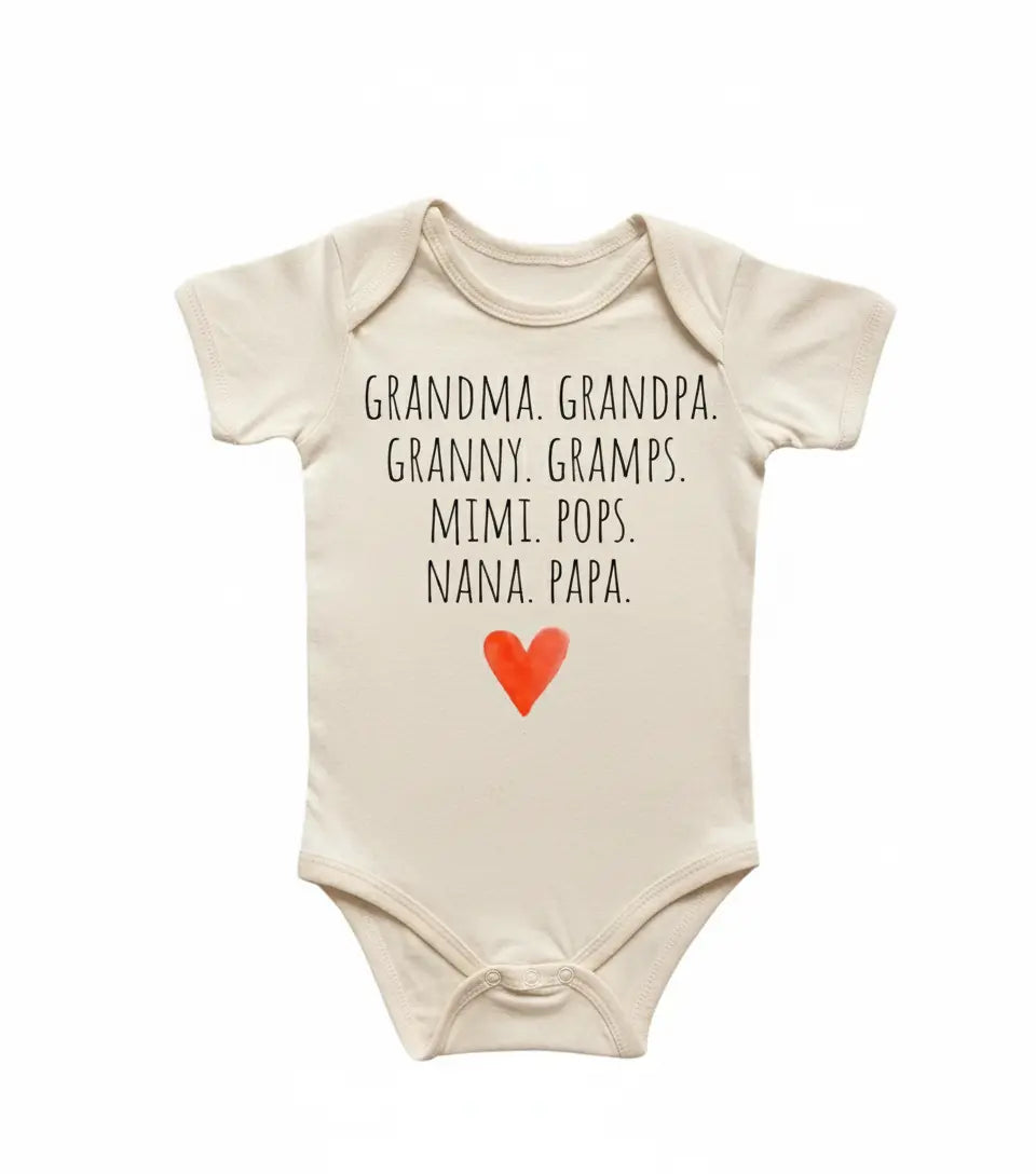 Grandparents Nickname Pick - Baby Boy Girl Clothes Infant Bodysuit Funny Cute Newborn  Funny Cute Onesie® | North Fork Forager LLC