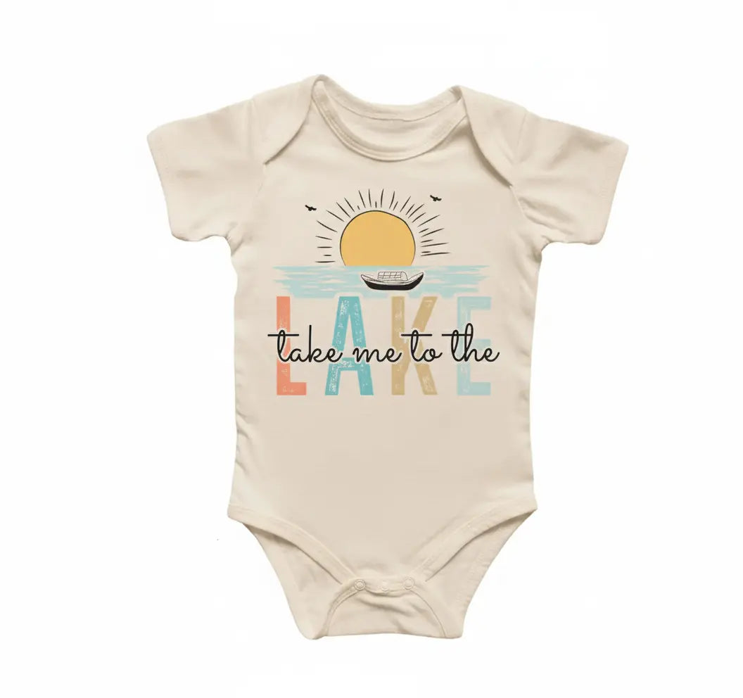 Take Me To Lake Cabin Life - Baby Boy Girl Clothes Infant Onesie® Funny Cute Newborn GS1  Funny Cute Onesie® | North Fork Forager LLC