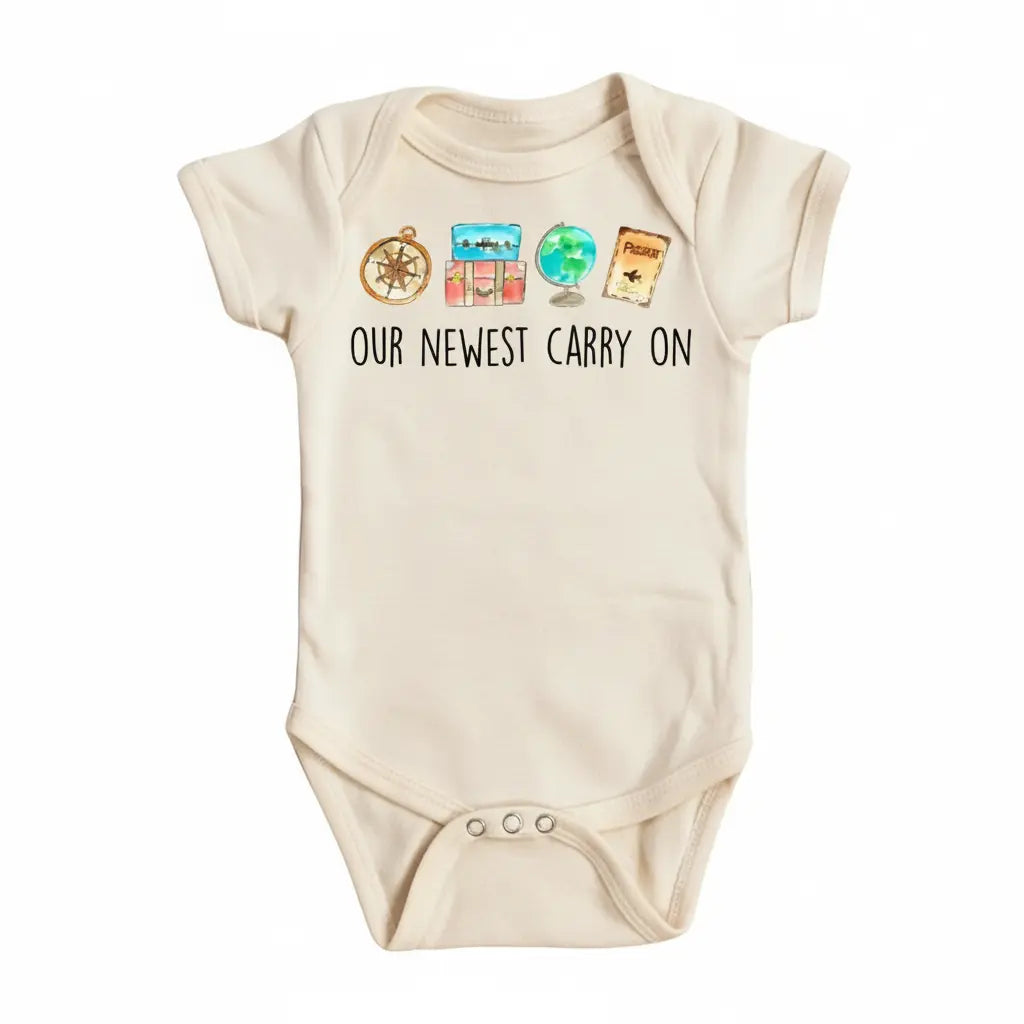 Travel Carry On - Baby Boy Girl Clothes Infant Onesie® Funny Cute Newborn 1A GS1  Funny Cute Onesie® | North Fork Forager LLC