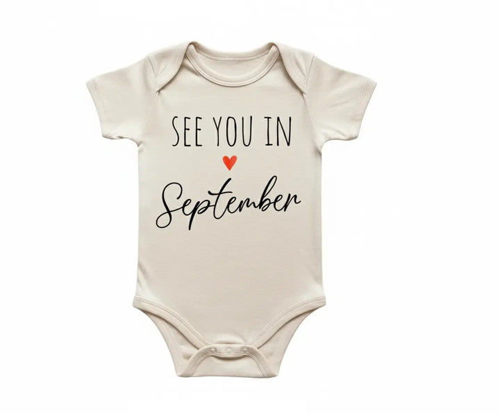 September Baby Announcement - Baby Boy Girl Clothes Infant Bodysuit Funny Cute Newborn  Funny Cute Onesie® | North Fork Forager LLC