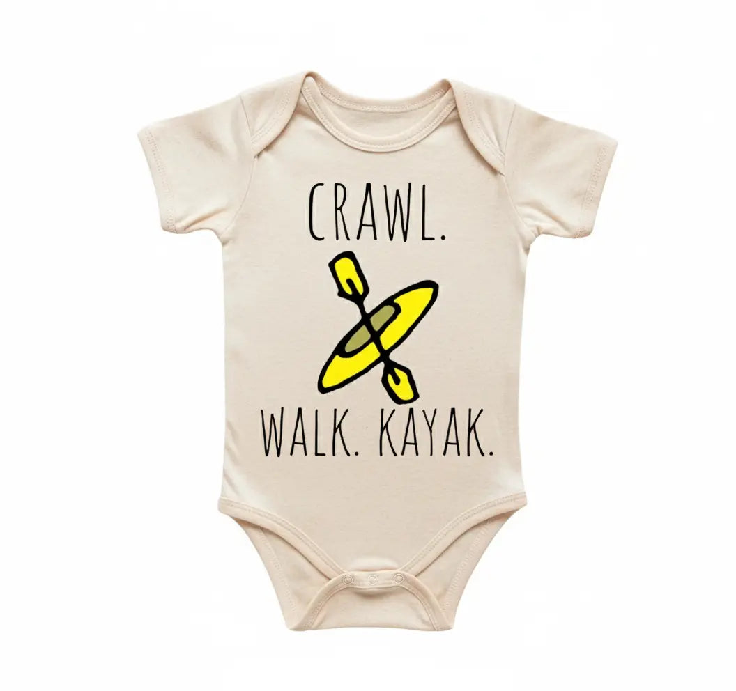 Kayak River Lake - Baby Boy Girl Clothes Infant Bodysuit Funny Cute Newborn 2  Funny Cute Onesie® | North Fork Forager LLC