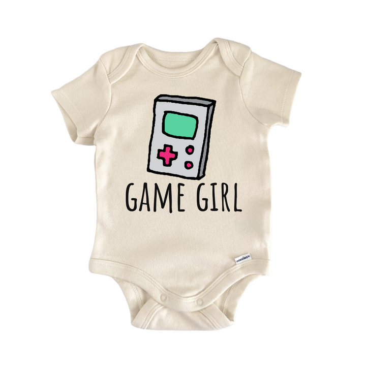 80s 90s Handheld Gamer Girl Baby Gift Baby Onesie®