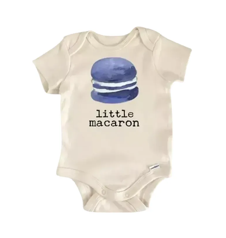 Macaron France Baking - Baby Boy Girl Clothes Infant Bodysuit Funny Cute Newborn  Funny Cute Onesie® | North Fork Forager LLC