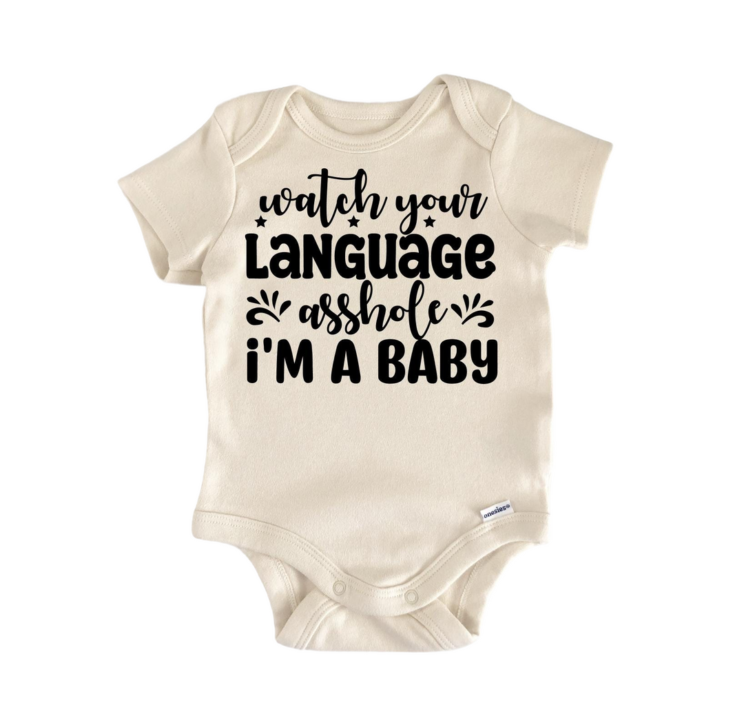 Watching Your Language Swear - Baby Boy Girl Clothes Infant Bodysuit Funny Cute Newborn  Funny Cute Onesie® | North Fork Forager LLC