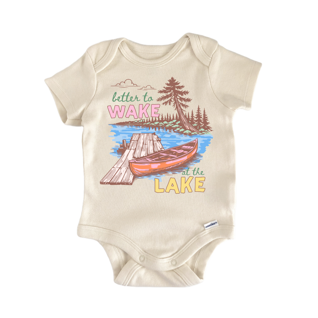 Wake Lake Cabin Canoe Baby Gift Baby Bodysuit