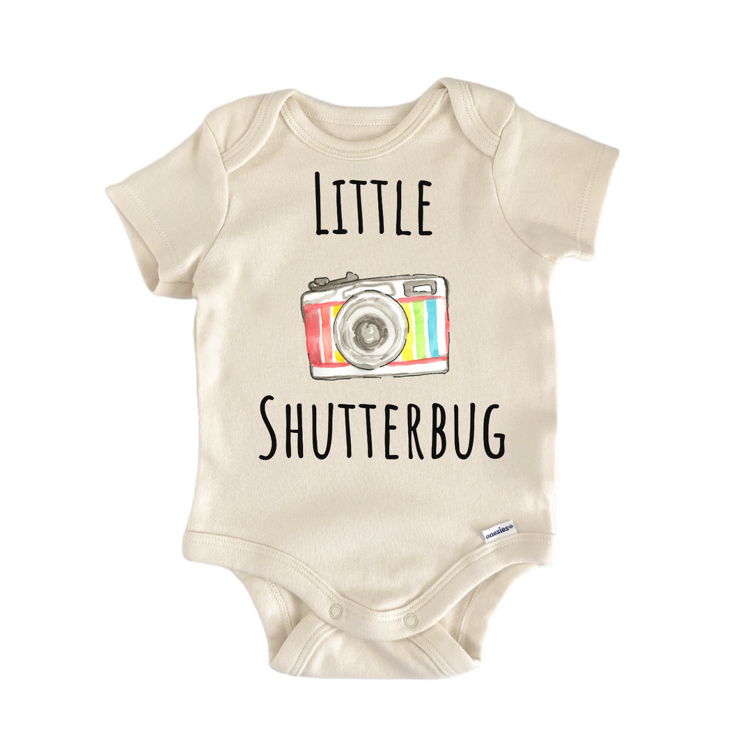 Photographer Shutterbug Bug Camera Baby Gift Baby Bodysuit