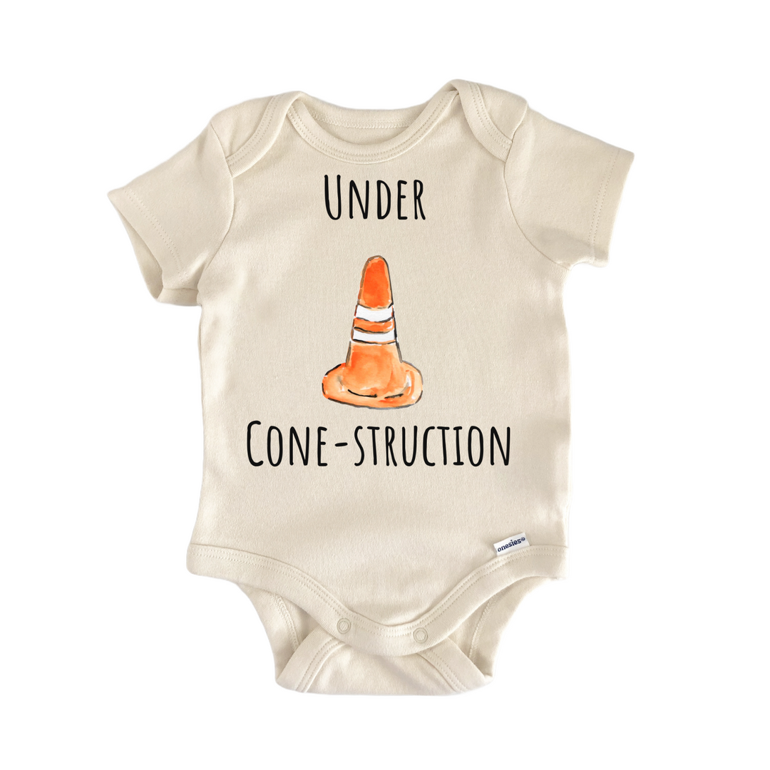 Under Construction Worker Cone Laborer Baby Gift Baby Bodysuit