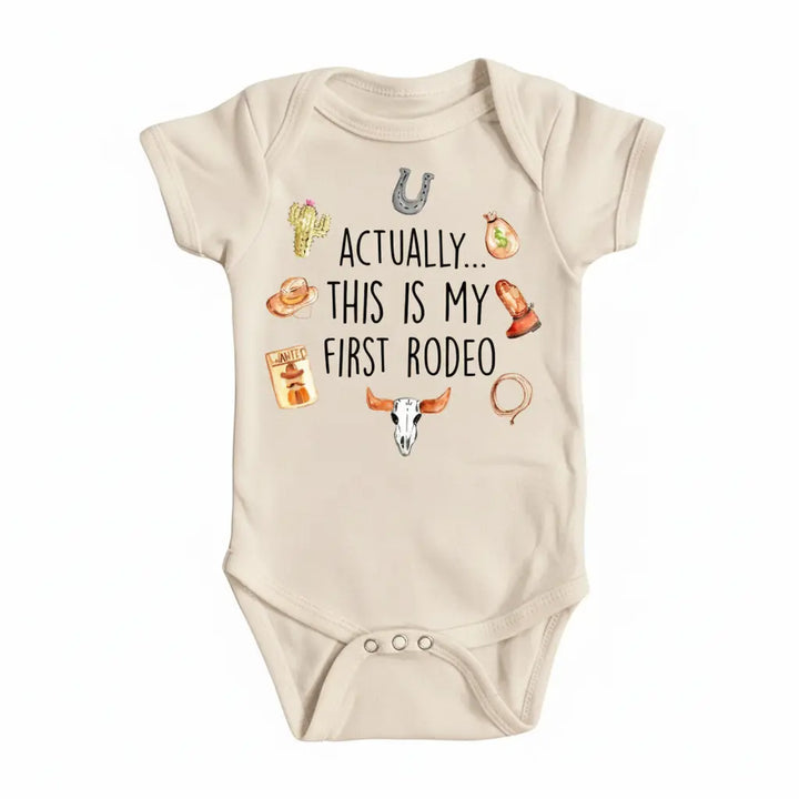 First Rodeo 1 - Baby Boy Girl Clothes Infant Onesie® Funny Cute Newborn GS1  Funny Cute Onesie® | North Fork Forager LLC