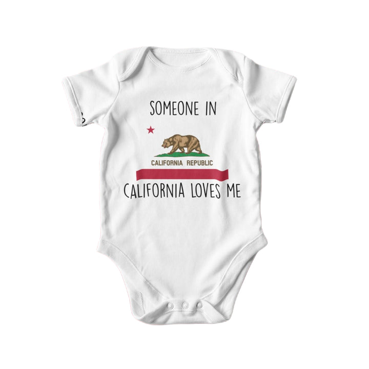California Flag - Baby Boy Girl Clothes Infant Bodysuit Funny Cute Newborn