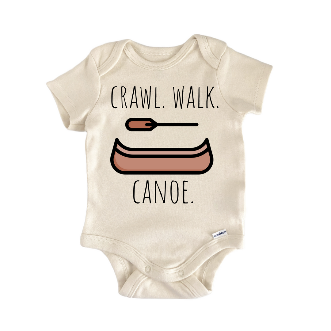 Canoe Lake River Boat - Baby Bodysuit  Funny Cute Onesie® | North Fork Forager LLC