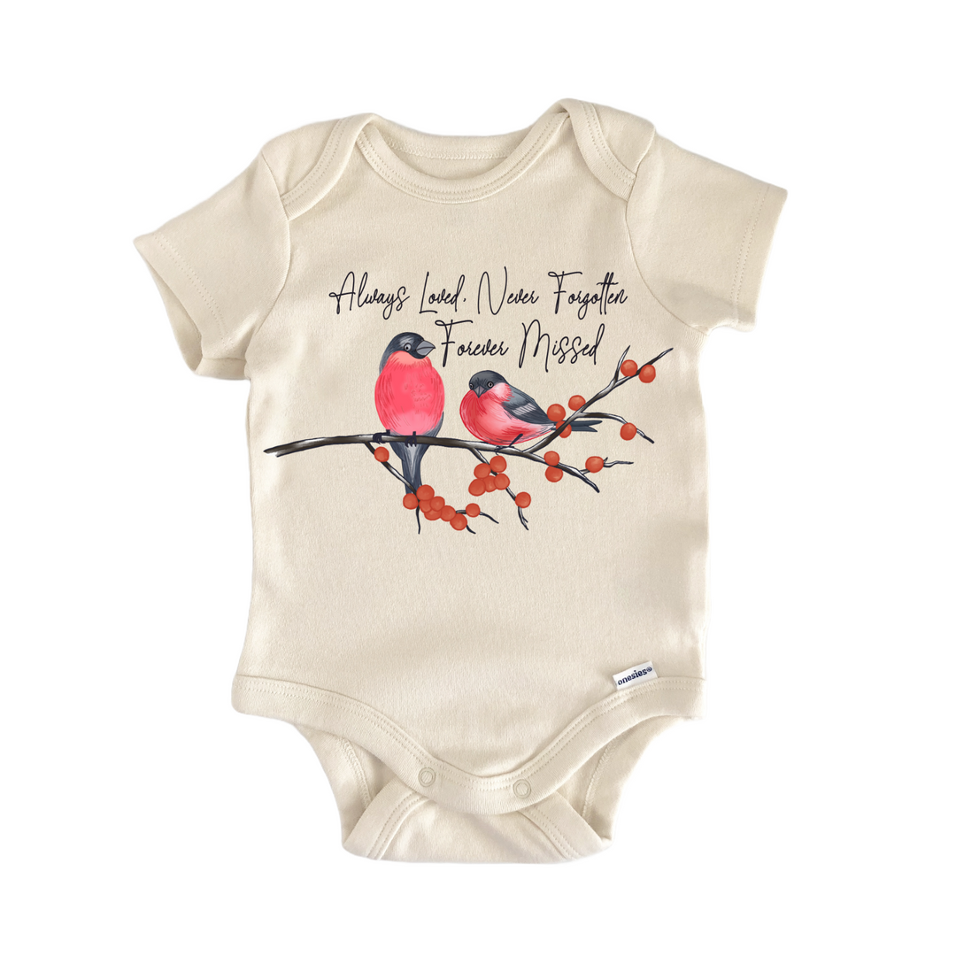 Cardinal Bird Remembrance Missed Newborn Baby Onesie® Bodysuit