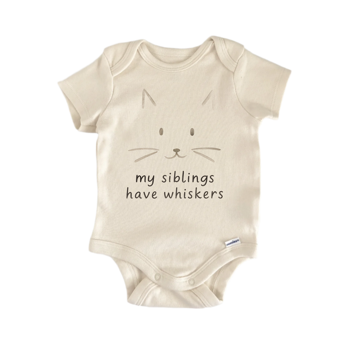 Cat Whiskers Siblings Newborn Baby Onesie® Bodysuit