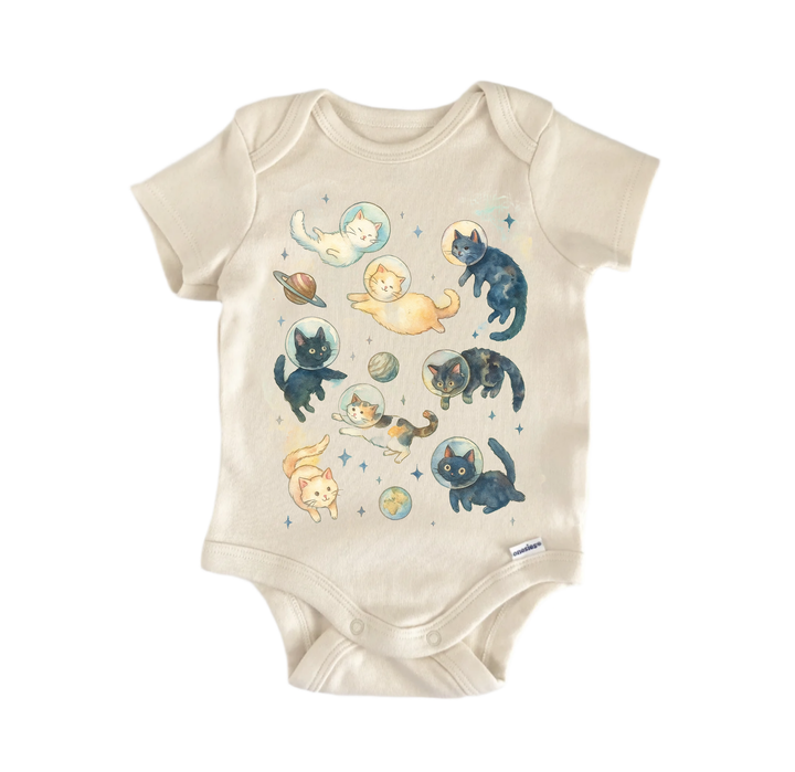 Cats In Space Newborn Baby Onesie® Bodysuit