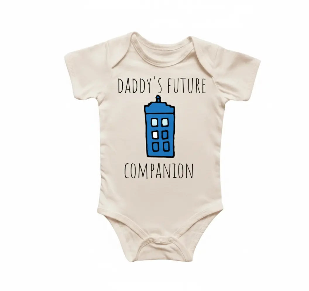 Police Box Time Travel - Baby Boy Girl Clothes Infant Bodysuit Funny Cute Newborn  3  Funny Cute Onesie® | North Fork Forager LLC