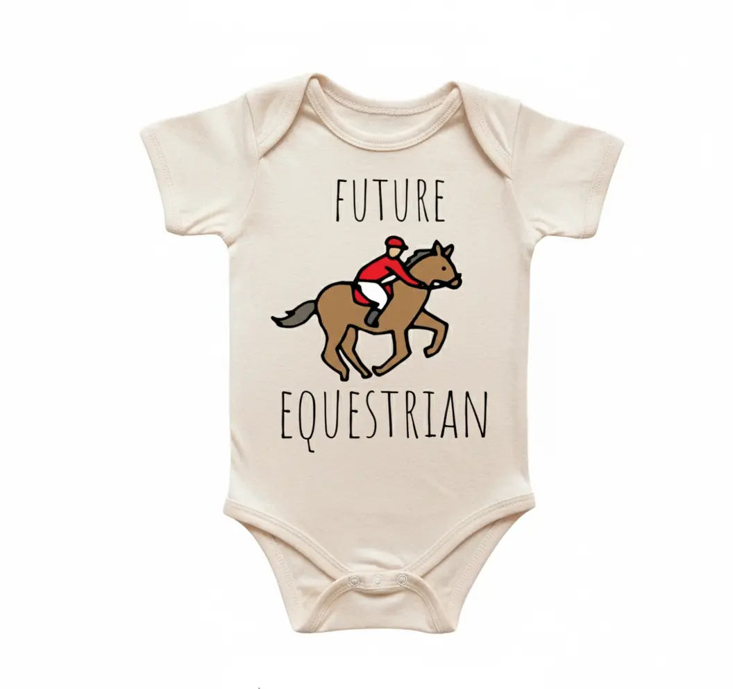 Jockey Equestrian Horse - Baby Boy Girl Clothes Infant Bodysuit Funny Cute Newborn  Funny Cute Onesie® | North Fork Forager LLC