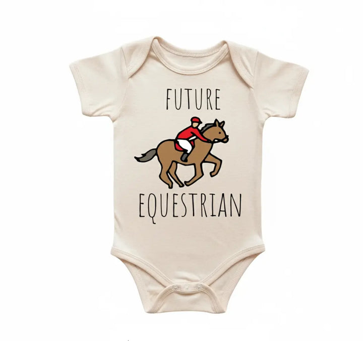 Jockey Equestrian Horse - Baby Boy Girl Clothes Infant Bodysuit Funny Cute Newborn  Funny Cute Onesie® | North Fork Forager LLC