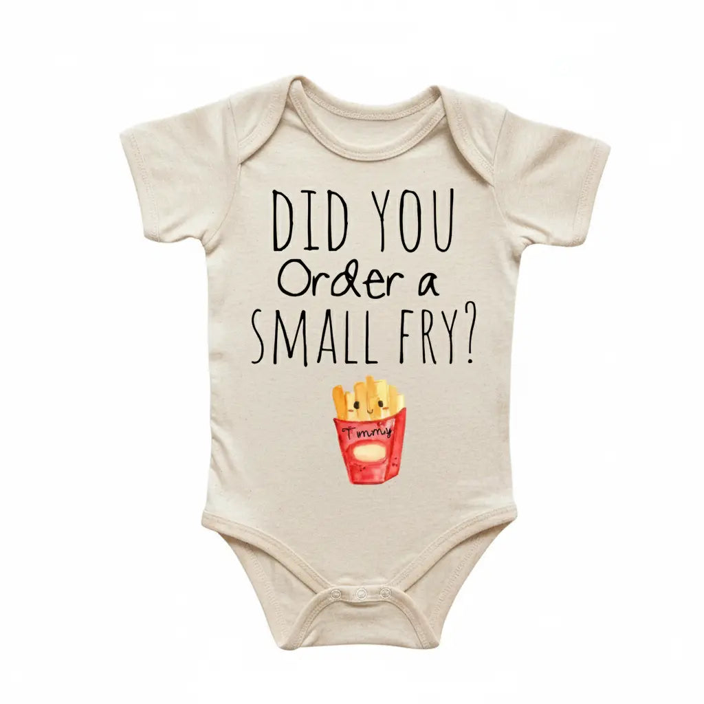 Small Fry Fast Food  - Baby Boy Girl Clothes Infant Bodysuit Funny Cute Newborn  Funny Cute Onesie® | North Fork Forager LLC