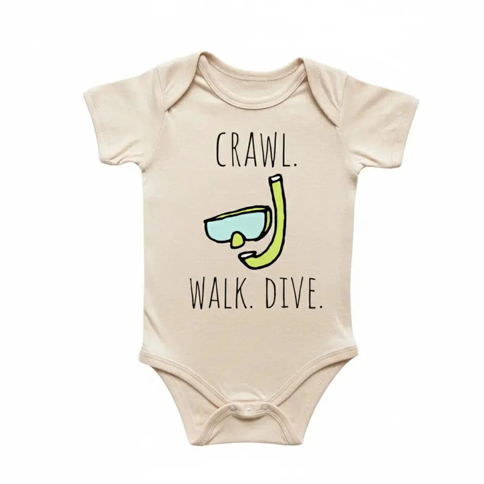 Snorkel Snorkeling Diver - Baby Boy Girl Clothes Infant Bodysuit Funny Cute Newborn  Funny Cute Onesie® | North Fork Forager LLC
