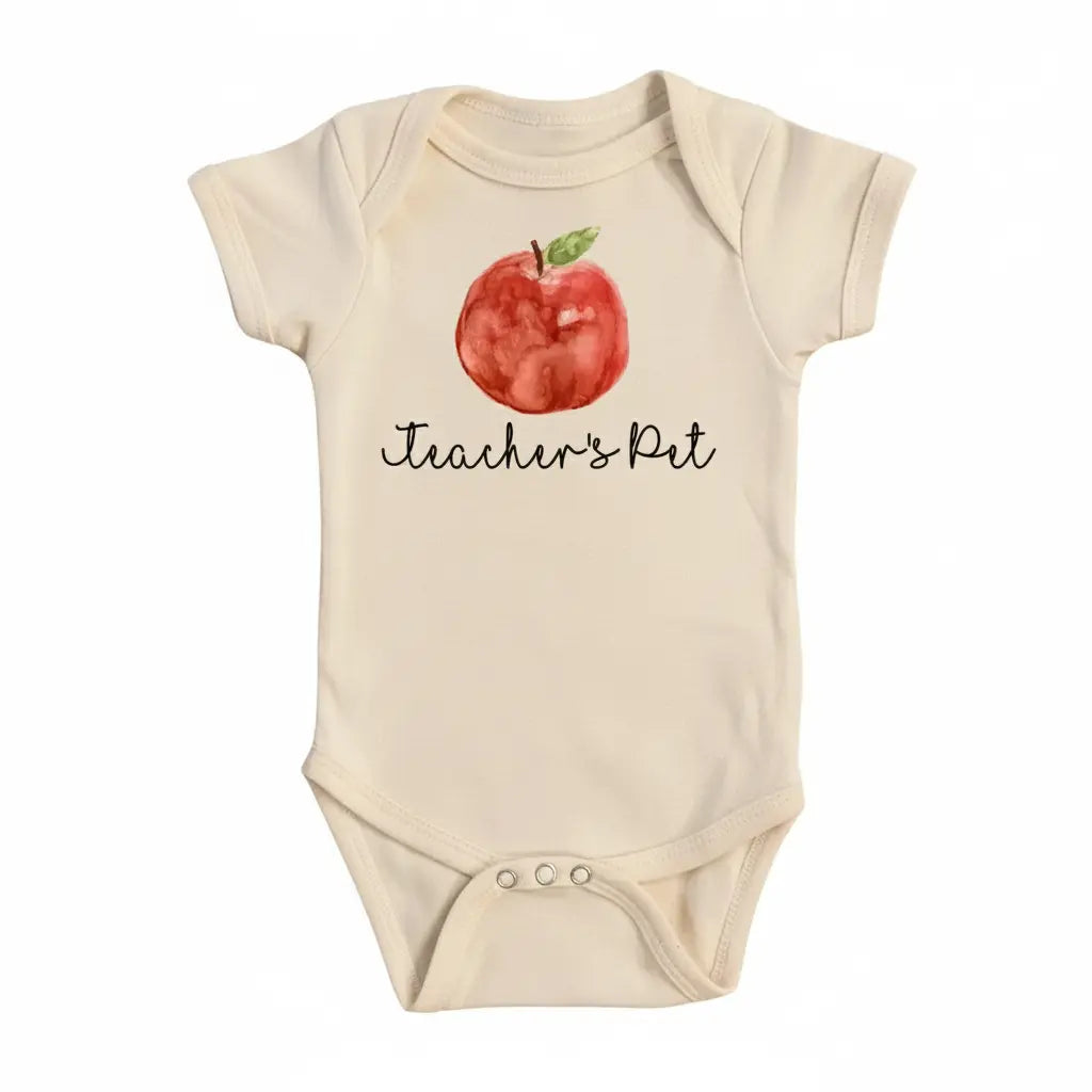 Teacher Apple - Baby Boy Girl Clothes Infant Bodysuit Funny Cute Newborn  Funny Cute Onesie® | North Fork Forager LLC